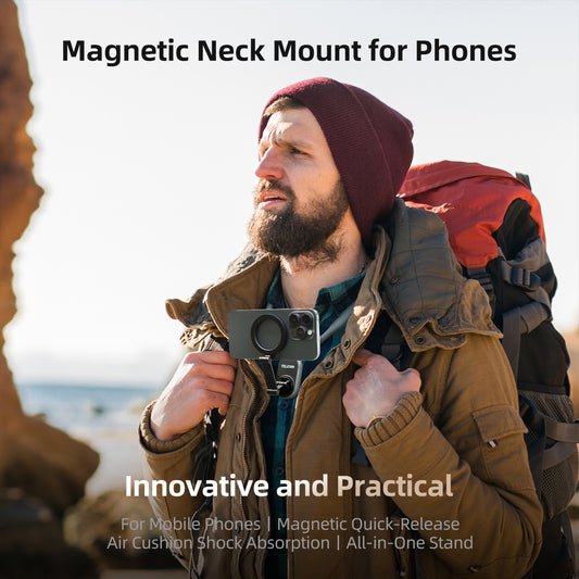 Magnetic Neck Mount for Phones - Hands - Free Neck Phone Holder, POV/Vlog Selfie Mount - Gear Elevation