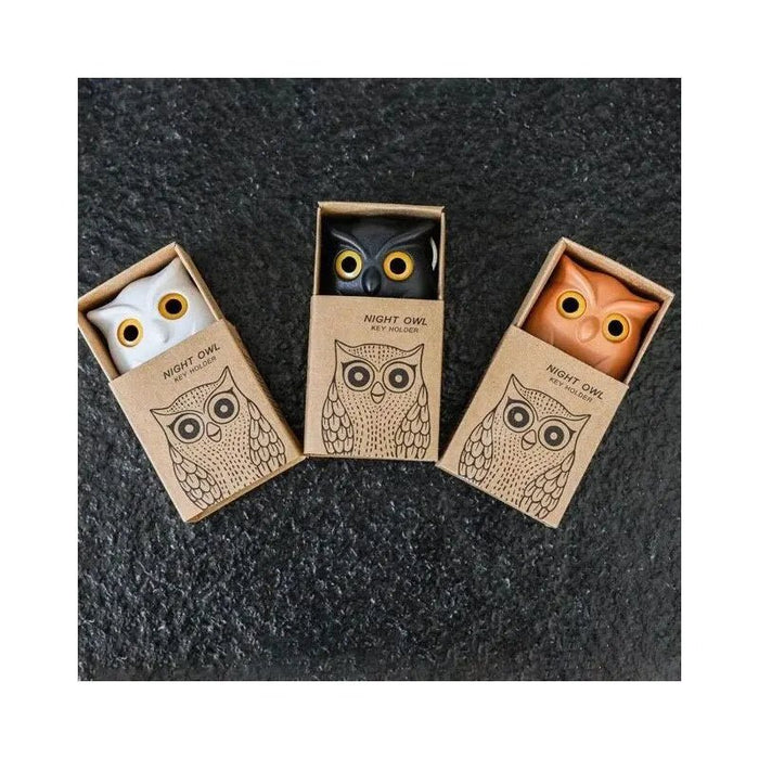 Magnetic Night Owl Key Holder – Charming Keychain Keeper with Eye - Catching Automatic Open - Close Feature for Home & Office - Gear Elevation