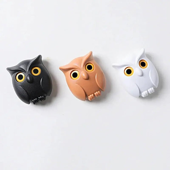 Magnetic Night Owl Key Holder – Charming Keychain Keeper with Eye - Catching Automatic Open - Close Feature for Home & Office - Gear Elevation