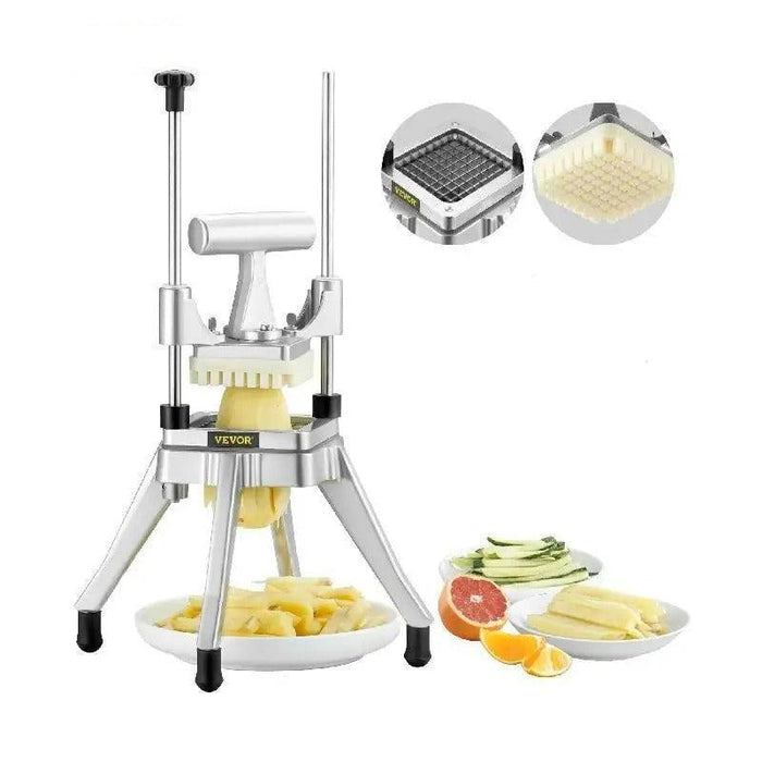 Manual Fruit and Vegetable Dicer Cutter - Commercial Food Cutter, Stainless Steel Slicer for Home and Restaurant Kitchen - Gear Elevation