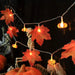 Maple Leaves Pumpkin String Light - String Lights Hanging Fairy Atmosphere Lamp For Halloween Decor - Gear Elevation