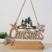 Merry Christmas Wooden Door Pendant – Festive Welcome Sign for the Holiday Season - Gear Elevation