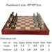 Metal Chess Set with Large 45CM Wooden Board - Gear Elevation