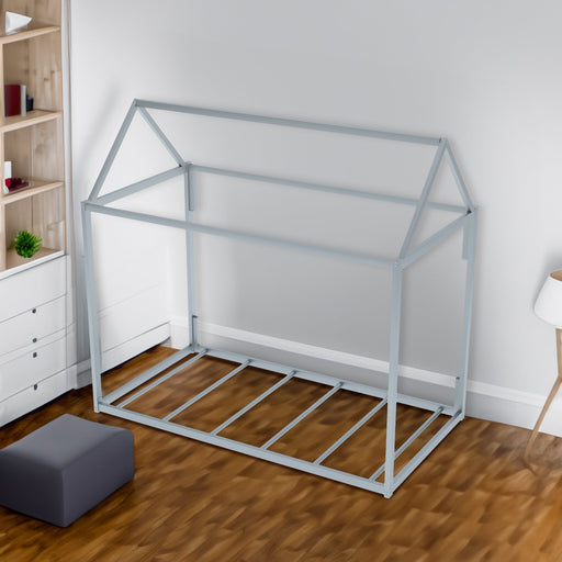 Metal House Shape Platform Bed Twin - Gear Elevation