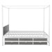 Metal Queen Size Canopy Platform Bed with Twin Size Trundle and 3 Storage Drawers - Gear Elevation