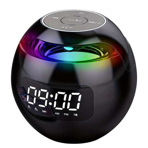 Mini Bluetooth Speaker with LED Alarm Clock – Mini Wireless Sound Box, Deep Bass, and Hi - Fi Music Player with TF Card Support - Gear Elevation