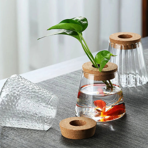 Mini Hydroponic Glass Flower Pot – Stylish Soilless Planter for Home Décor, Transparent Tabletop Vase for Beautiful Greenery - Gear Elevation