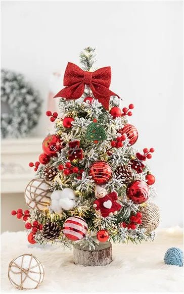 Mini Tabletop Christmas Tree with LED Lights – 45CM Festive Decor for Home, Office & Parties - Gear Elevation