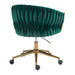 Modern Design Hand - Woven Dressing Chair with Wheeled Backrest, Adjustable for 360° Rotation Height - Gear Elevation