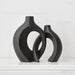 Modern Nordic Black Ceramic Twin Vases – Sleek Decor for Living Room & Bedroom - Gear Elevation