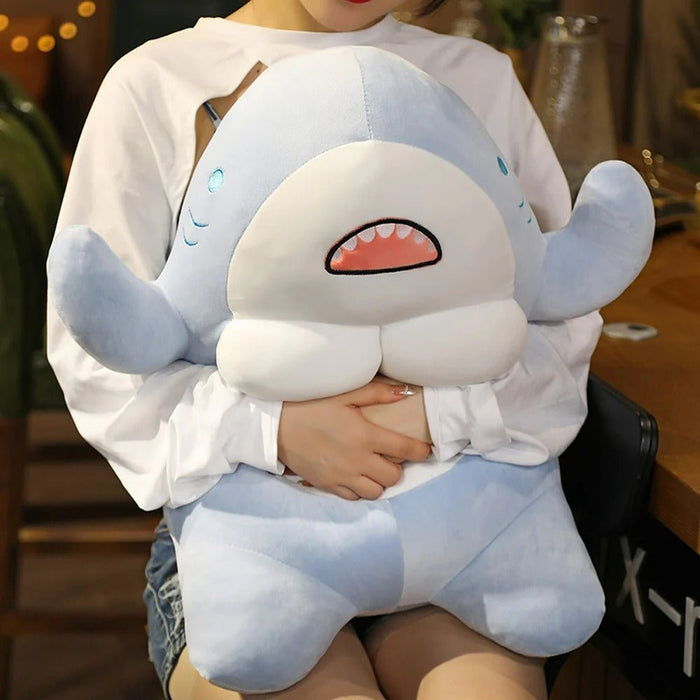 Muscle Shark Plush Toys - Stuffed Ocean Whale Fish Soft Plushie Animals - Gear Elevation