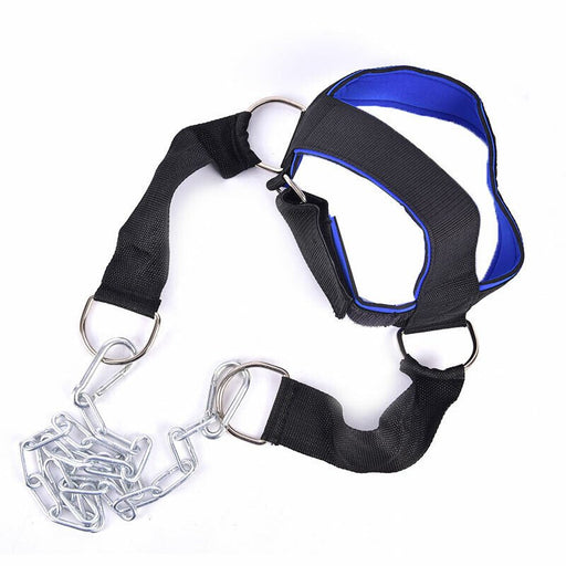 Neck and Head Harness - Neck Training Head Harness with Chain for Weight Lifting, Chin and Neck Strengthening Workout - Gear Elevation