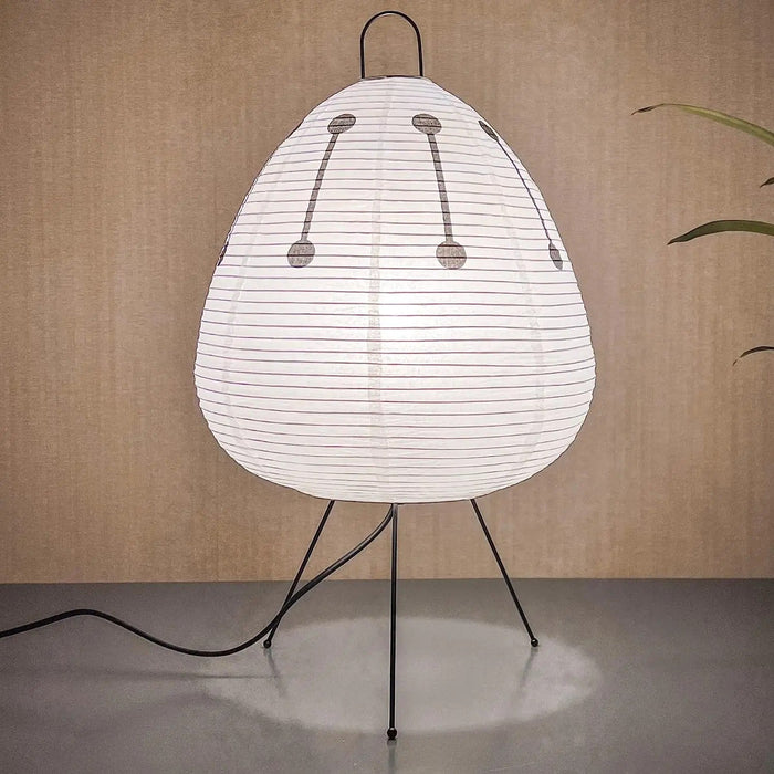 Nogy Noguchi Style Lamp - Table, Desk, Bedside Lamp - Gear Elevation