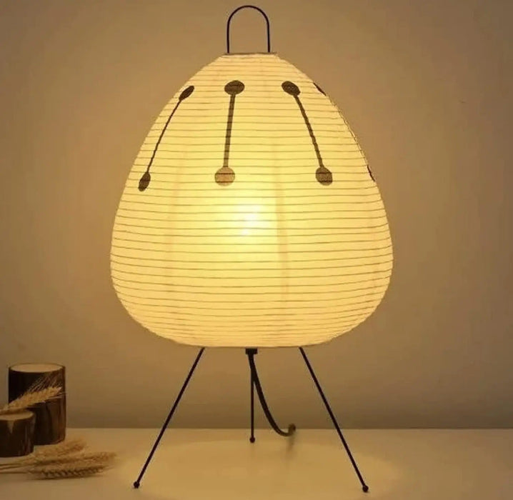 Nogy Noguchi Style Lamp - Table, Desk, Bedside Lamp - Gear Elevation