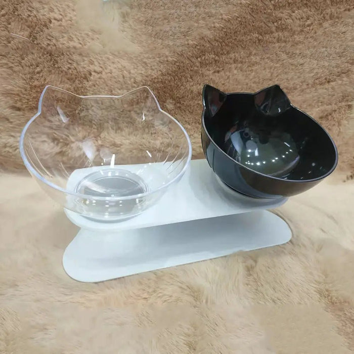 Non - Slip Dual Cat & Dog Feeding Bowls – Stylish Pet Feeder with Stand for Food & Water - Gear Elevation