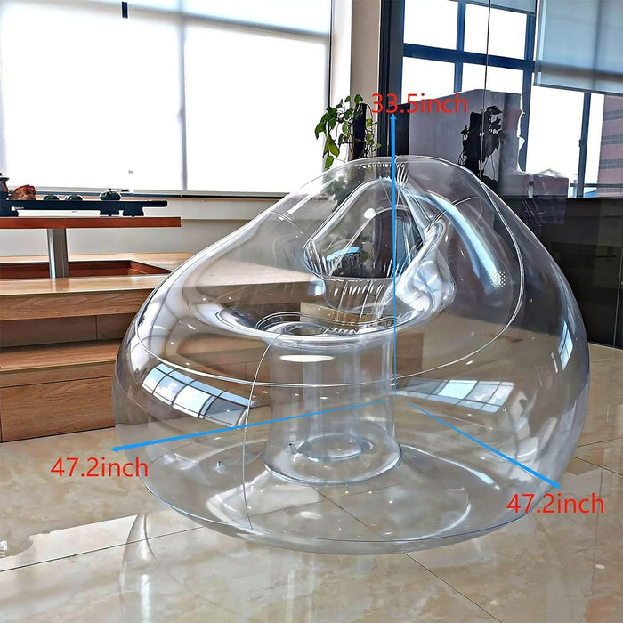 Nordic Style Inflatable Transparent Sofa - Blow Up Couch Bag Lazy Sofa Chair - Gear Elevation