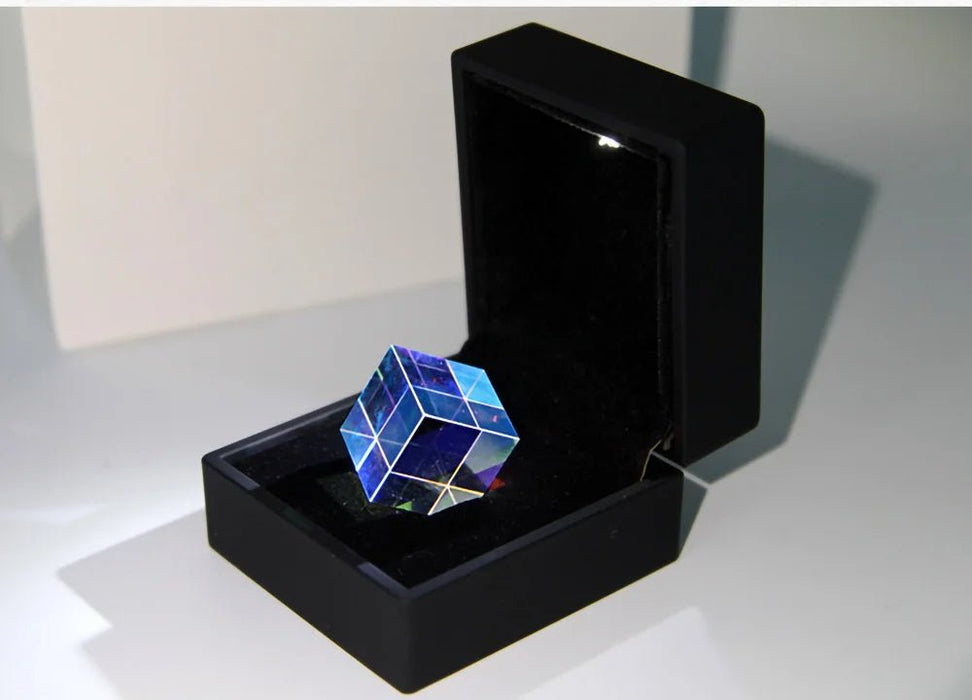 Optical Glass Prism Cube – 15mm Hexahedral Photography Gem for Home Décor & Creative Science Displays - Gear Elevation