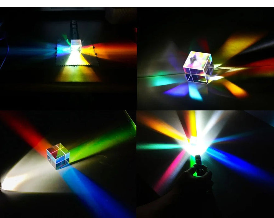 Optical Glass Prism Cube – 15mm Hexahedral Photography Gem for Home Décor & Creative Science Displays - Gear Elevation