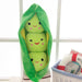 Pea Pod Shaped Plush Pillow– 25cm Pillow with Three Beans in a Soft Cloth Case, Creative Plant Toy & Cozy Pillow in Two Charming Colors - Gear Elevation