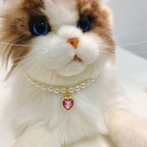 Pet Cat Pearl Necklace – Adjustable Rhinestone Cat Collar with Colorful Bling, Perfect for Your Furry Princess - Gear Elevation