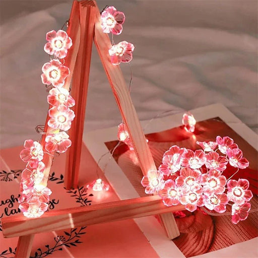 Pink Cherry Blossom Fairy Light Garland - Creative Flower - Shaped String Lights - Gear Elevation