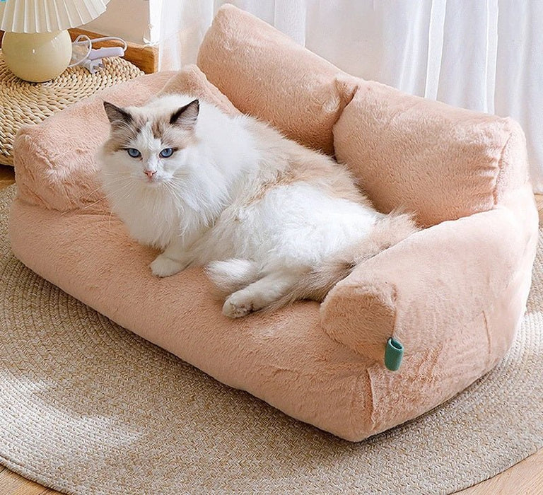 Plush Winter Cat Sofa Bed – Winter Warmth for Cats & Small Dogs - Gear Elevation