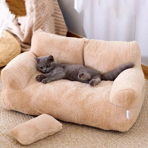 Plush Winter Cat Sofa Bed – Winter Warmth for Cats & Small Dogs - Gear Elevation