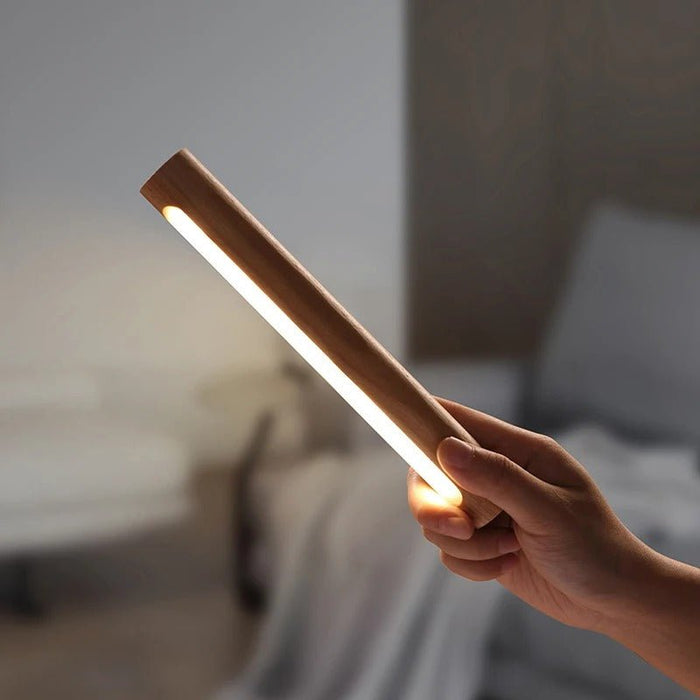 Portable 360° Rotating Rechargeable Wall Light - Magnetic Adjust USB Charging Wood Wall Mounted Lamp - Gear Elevation