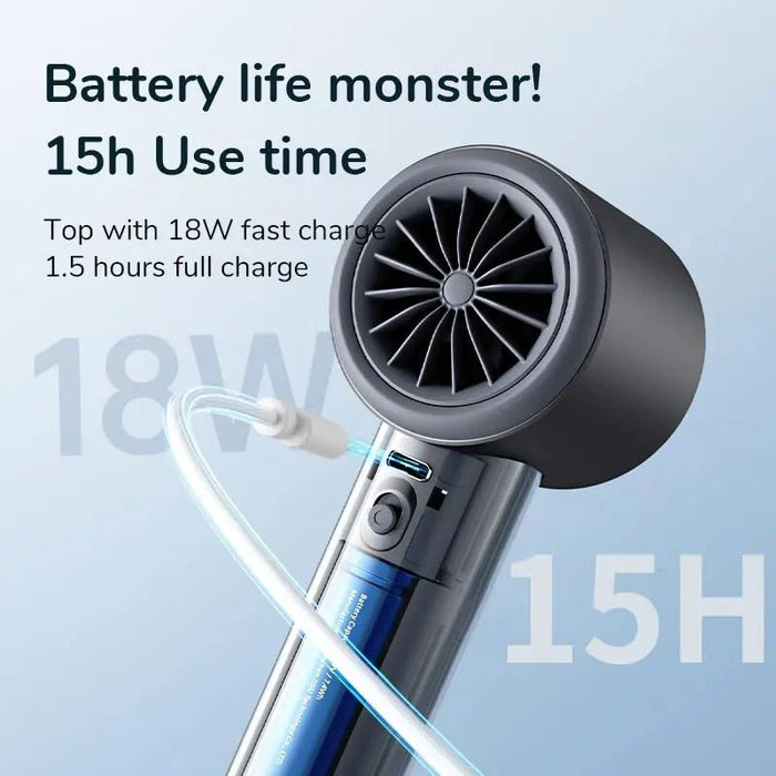 Portable Hand Fan - Rechargeable Electric Pocket Fan with Base & Lanyard - Gear Elevation