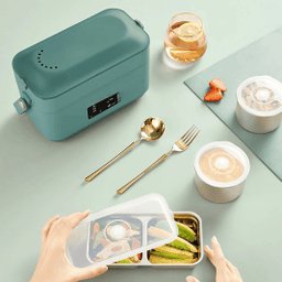 Portable Plug - in Electric Heating Insulated Lunch Box - Multifunctional Plug - in Heating Box - Gear Elevation