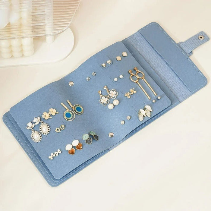 PU Leather Earrings Organizer Album – Ear Studs Holder, Storage Bag, Travel Jewelry Case - Gear Elevation