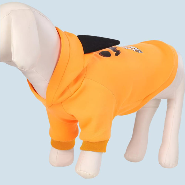 Pumpkin Design Pet Clothes - Halloween Pet Puppy Cosplay Hoodie, Soft and Adorable Warm Outfit Coat - Gear Elevation