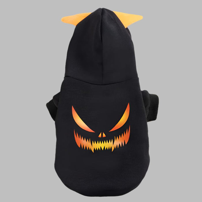 Pumpkin Design Pet Clothes - Halloween Pet Puppy Cosplay Hoodie, Soft and Adorable Warm Outfit Coat - Gear Elevation