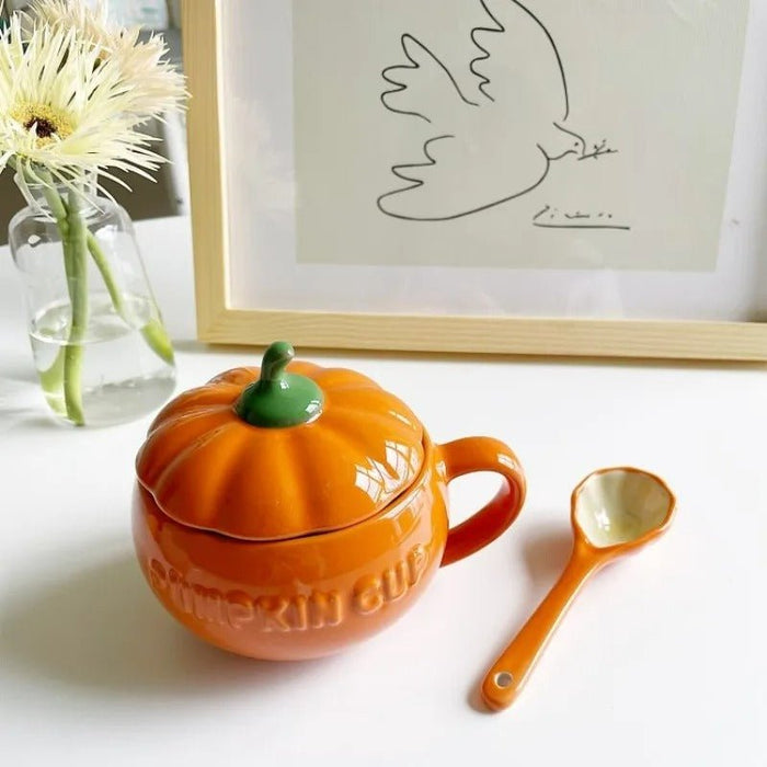 Pumpkin Mug with Lid - Cozy Autumn Charm - Gear Elevation