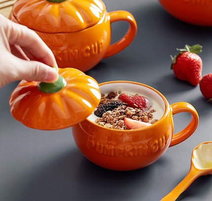 Pumpkin Mug with Lid - Cozy Autumn Charm - Gear Elevation