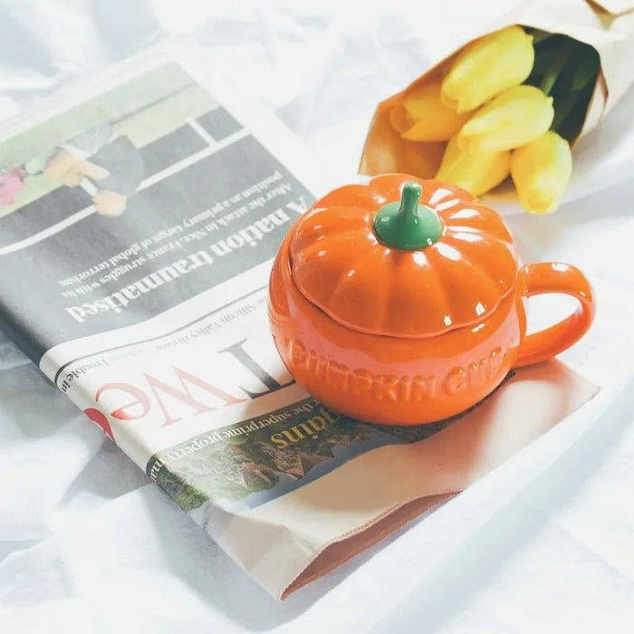 Pumpkin Mug with Lid - Cozy Autumn Charm - Gear Elevation