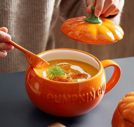 Pumpkin Mug with Lid - Cozy Autumn Charm - Gear Elevation