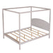 Queen Size Canopy Platform Bed with Headboard and Support Legs - Gear Elevation