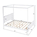 Queen - Size Canopy Platform Bed with Headboard, Footboard, and Slat Support Leg - Gear Elevation