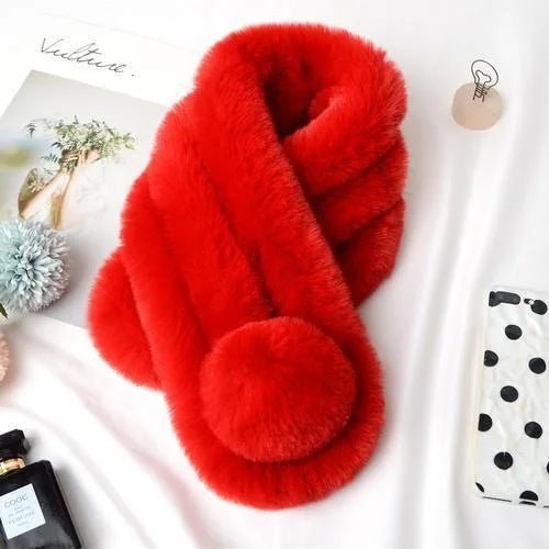 Rabbit Fur Scarf – Ultra - Soft, Cozy Winter Neck Warmer for Women’s Stylish Outdoor Comfort - Gear Elevation