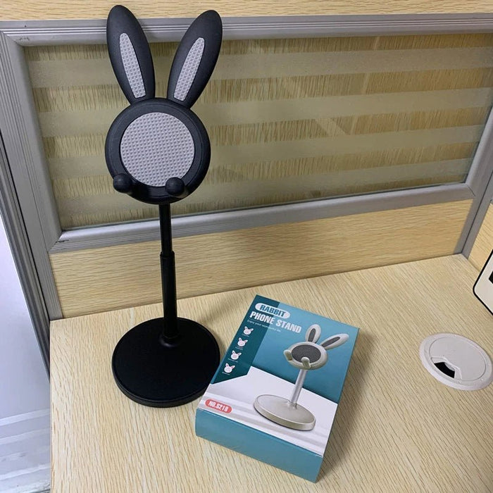 Rabbit Phone Holder – Adjustable and Raised Desktop Stand for Selfies, Video Calls, and Lazy Home Use - Gear Elevation