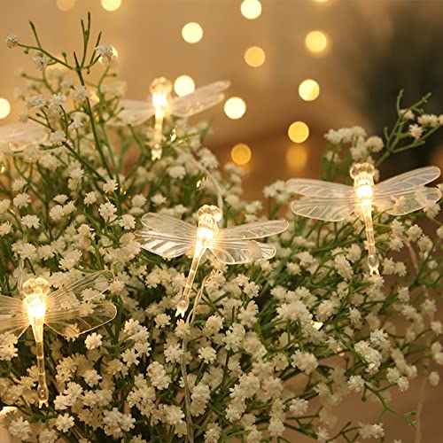 Radiant 20LED Dragonfly, Butterfly & Dandelion Fairy Lights – Magical Indoor/Outdoor Garden & Tree Décor - Gear Elevation