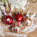 Red Christmas Ornament Balls with Charming Elk Scene – Festive Tree Pendants for Holiday Magic - Gear Elevation