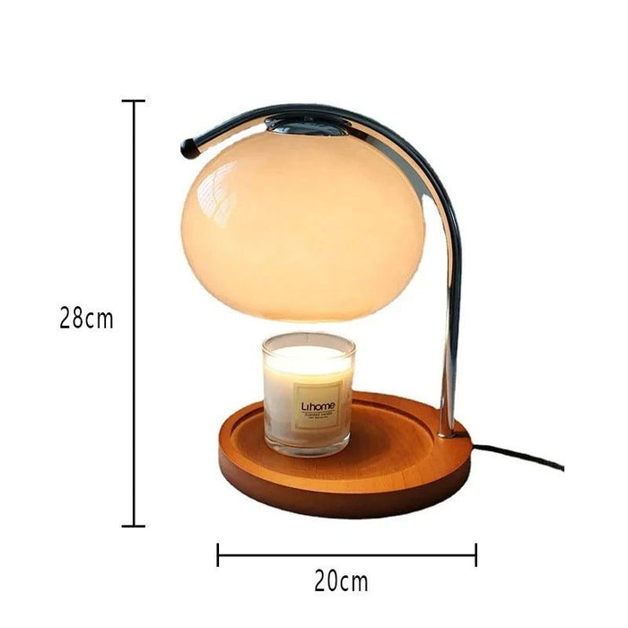 Retro Glass Dimmable Candle Warmer Lamp - Warm & Aromatic Ambiance - Gear Elevation