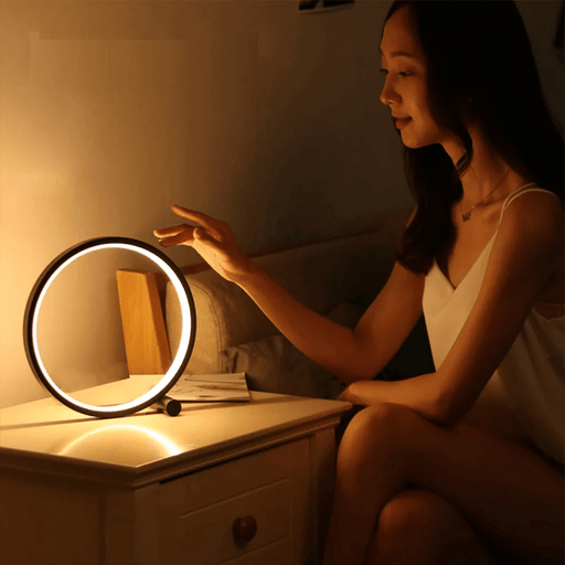 Ring Desk Lamp – Dimmable LED Night Light for Reading & Study, Perfect for Bedroom or Bedside Table Décor - Gear Elevation