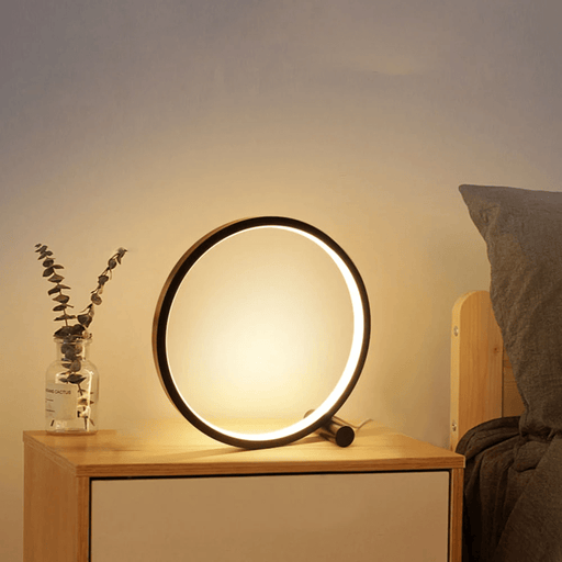 Ring Desk Lamp – Dimmable LED Night Light for Reading & Study, Perfect for Bedroom or Bedside Table Décor - Gear Elevation