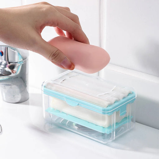 Roller Soap Dish Cleaning Holder - Multifunctional Soap Dish for Home and Bathroom Keeps Soap Dry & Easy to Clean - Gear Elevation