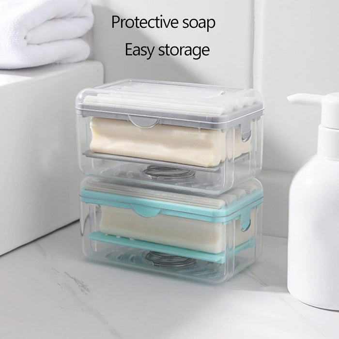 Roller Soap Dish Cleaning Holder - Multifunctional Soap Dish for Home and Bathroom Keeps Soap Dry & Easy to Clean - Gear Elevation