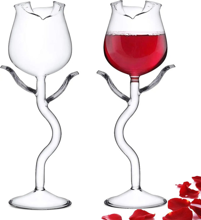 Rose Wine Goblets – Perfect for Mother’s Day, Parties, Weddings, and Festive Cocktails - Gear Elevation