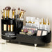 Rotating Makeup Organizer - 360 Rotating Makeup Organizer for Vanity with Brush Holder - Gear Elevation